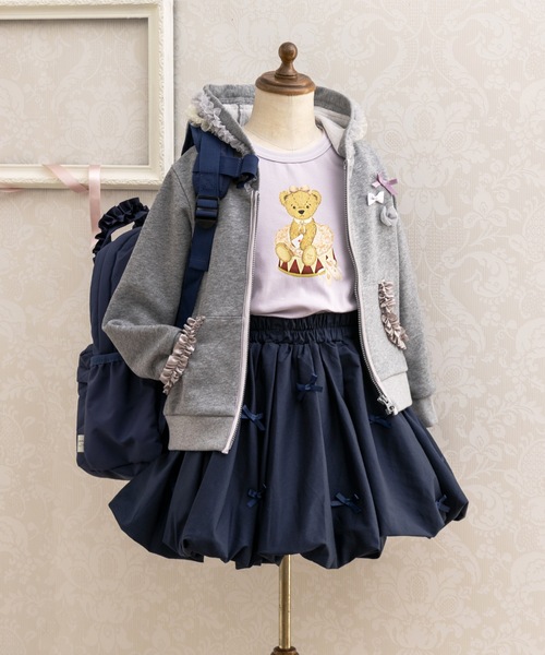 パンパンチュチュ　ONLINE限定　フリルパーカー（ママサイズ）/ネイビー　新品 panpantutu（パンパンチュチュ） パーカー リボンパレードフリル