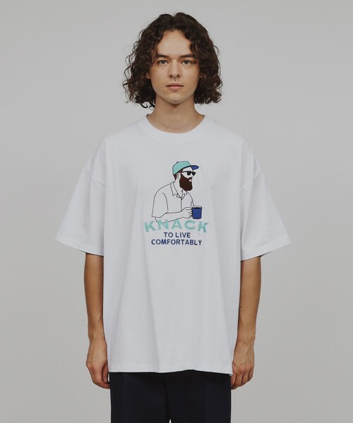 tk.TAKEO KIKUCHI tシャツ ヒゲサガラ刺繍Tシャツ メンズ