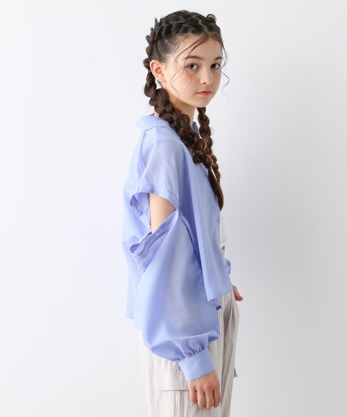 acka ベージュサイズ1 GLOBAL WORK ブラウス シャツ タンクセット肩あきシアーシャツ