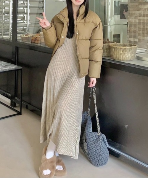 LADY LIKE ワンピース ヘンリーネックロングカットワンピース LADY LIKE ワンピース ヘンリーネックロングカットワンピース