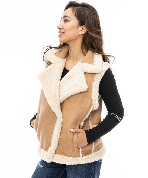 ベスト ジレ BILLABONG レディース SUEDE MOUTON BOA VES ベスト/ビラボンボアベスト レディース BILLABONG ベスト ジレ レディース SUEDE MOUTON BOA VES ベスト