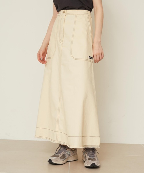 ミルクフェド ロングスカート　ライトパープル MILKFED. スカート SOLID LONG SKIRT : ZOZOTOWN Yahoo!店
