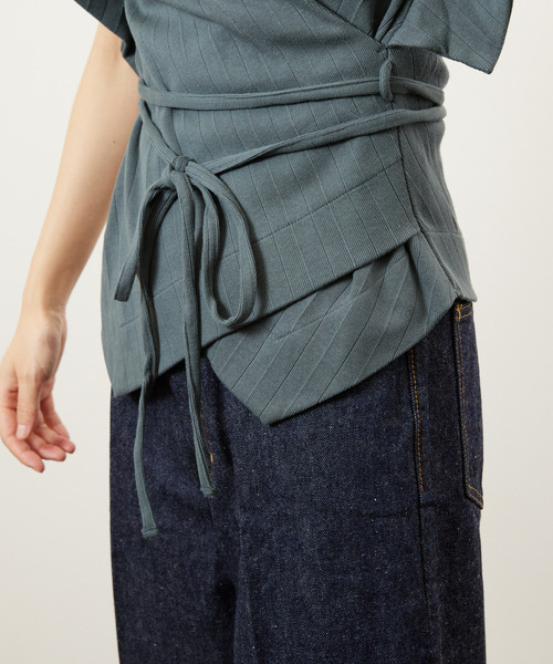tシャツ JANESMITH ジェーンスミス / CACHECOEUR VEST カシュクールベストトップス / 9SCT-#930L レディース JANESMITH tシャツ ジェーンスミス / CACHECOEUR VEST