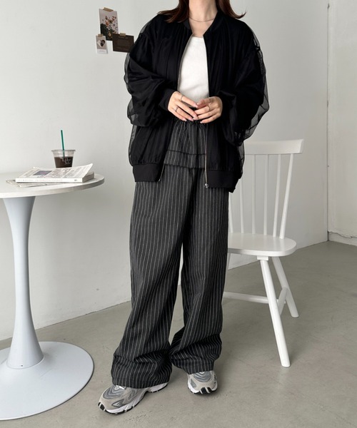 CLEA ブルゾン アウター チュールレイヤードブルゾン レディース