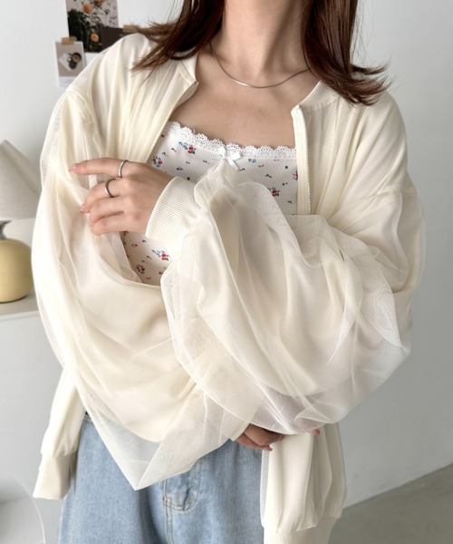 CLEA ブルゾン アウター チュールレイヤードブルゾン レディース