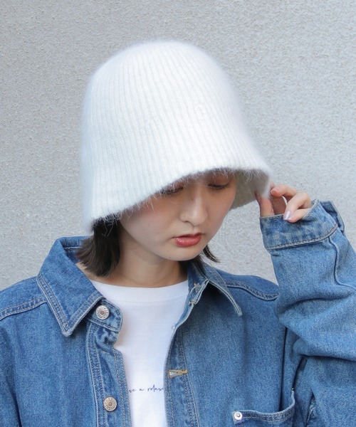 HER CLOSET 帽子 ハット 「shemoshelly」アンゴラ混ニット