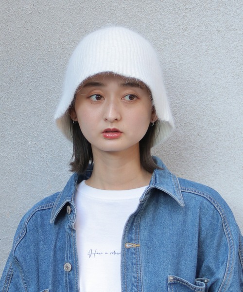 HER CLOSET 帽子 ハット 「shemoshelly」アンゴラ混ニット