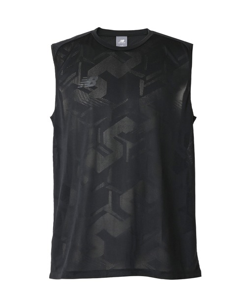 New Balance tシャツ Black Out ジャガードメッシュニット