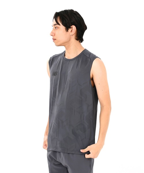 New Balance tシャツ Black Out ジャガードメッシュニット