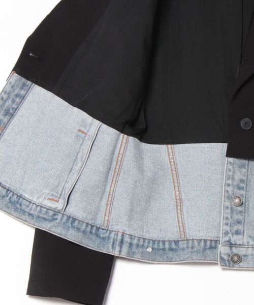 【美品】Desigual デシグアル ハイブリッドジャケット デニム×テーラード デシグアル ハイブリッドジャケット デニム × テーラード 黒