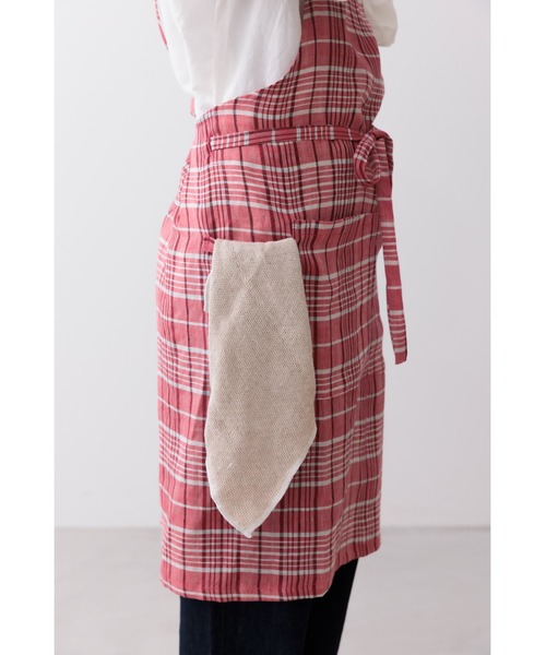 COCO WALK（ココウォーク） エプロン リネンチェックラップエプロン