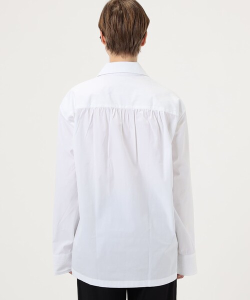 ブラウス シャツ BOURRIENNE ARTISAN コットン オープンカラーシャツ レディースの画像
