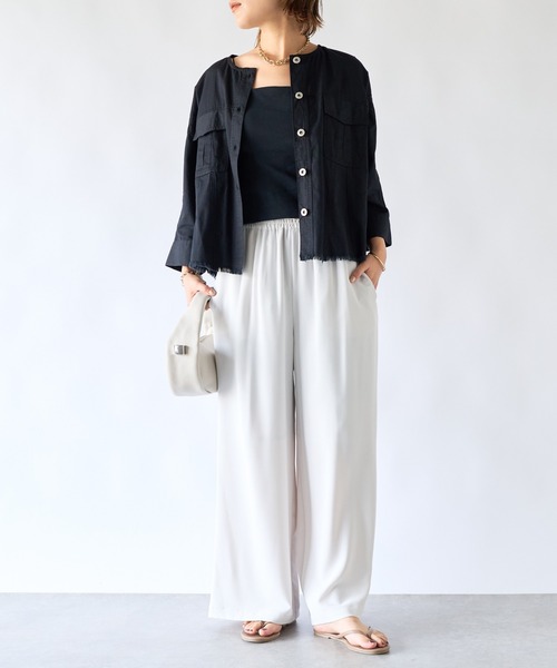 「un dix cors」 ノーカラージャケット FREE ブラック レディース_画像3