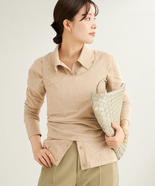 プラージュ　Collar カーディガン plage カーディガン Collar Knit レディース : ZOZOTOWN Yahoo