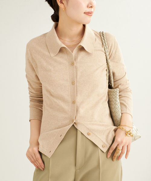 plage カーディガン Collar Knit レディース : ZOZOTOWN Yahoo