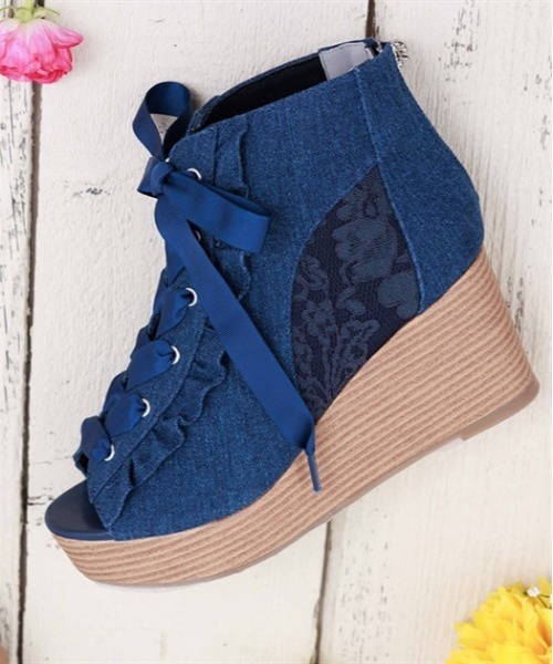 axes femme サンダル レースアップブーサン レディース