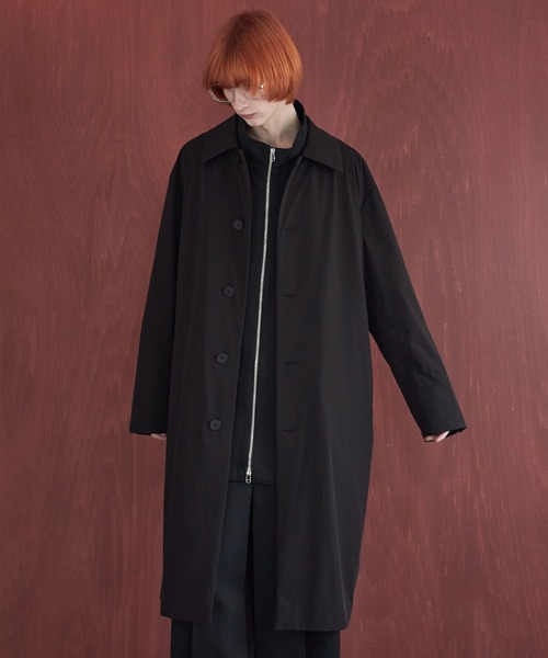 STERNBERG ブラック ステンカラーコート