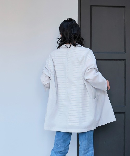 Jines（ジネス） ジャケット テーラードジャケット リネンライク着流し
