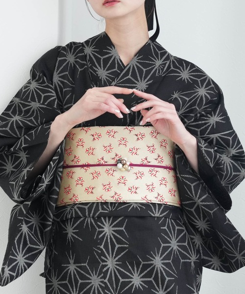 小袋帯　モガ／アンティーク／レトロモダン／ゴシック utatane 帯単品 小袋帯 ニコアンティーク 歌舞伎 隈取 レディース