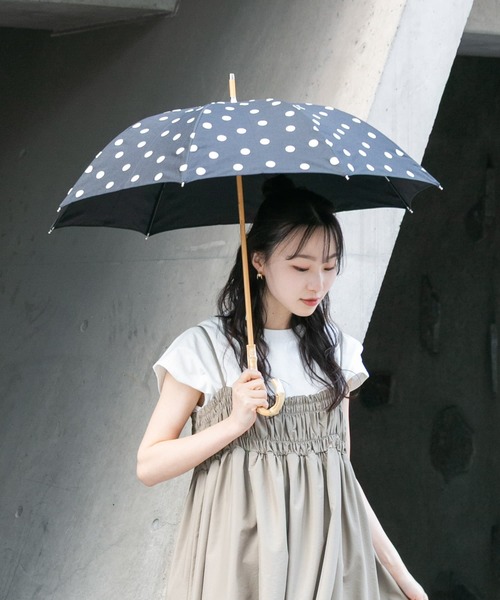 SMELLY（スメリー） 日傘 uvカット 傘 because ドットバンブー長傘