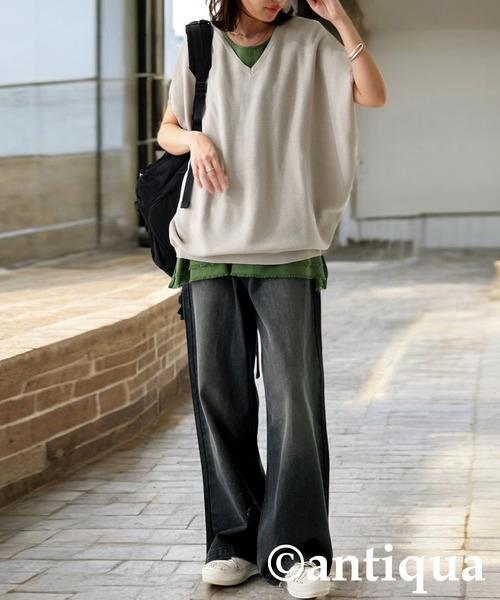 セットアップ 森ガール レディース Tシャツ ガウチョパンツ 九分丈