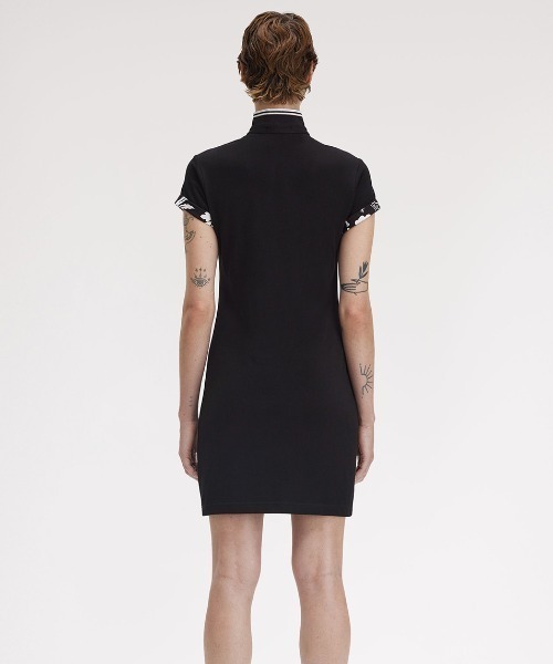 FRED PERRY ワンピース Amy Winehouse Printed Trim Pique Dress