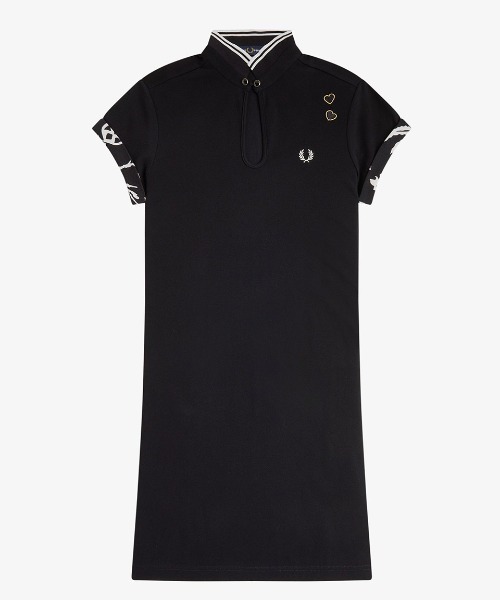 FRED PERRY AMY WINEHOUSEノースリーブワンピース FRED PERRY ワンピース Amy Winehouse Printed Trim Pique Dress