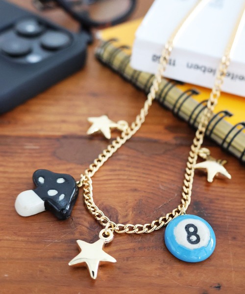 niko and…（ニコアンド） ネックレス 陶器キノコモチーフネックレス