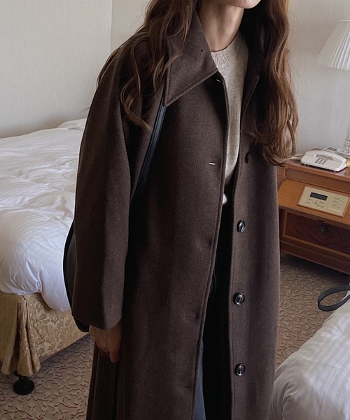 「LAUIR」 ステンカラーコート LARGE アイボリー レディース_画像9