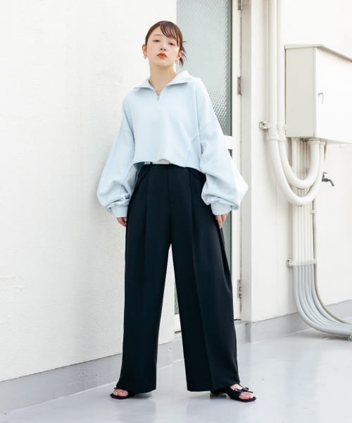 KBF パンツ サイドタックスラックス レディース : ZOZOTOWN
