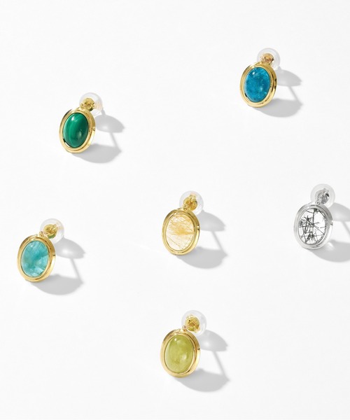 Jewel closet by L&Co. ピアス K10 カラーストーン レディース
