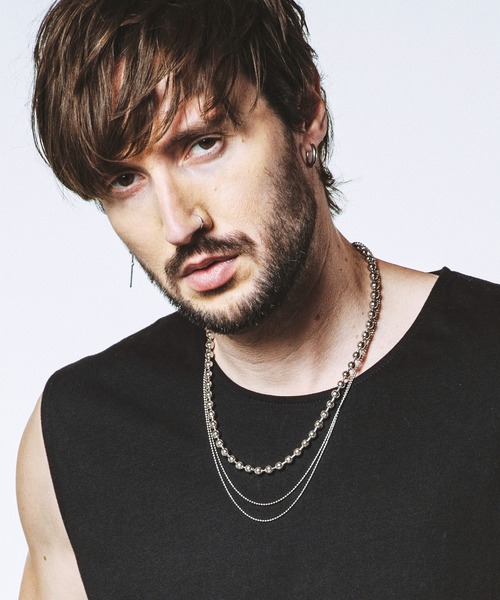 NO ID.（ノーアイディー） ネックレス 3連ボールチェーンネックレス