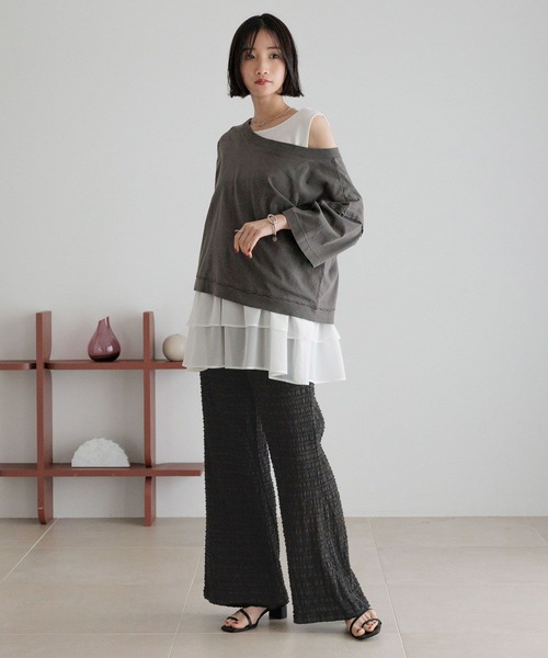 LOWRYS FARM パンツ ミニシャーリングフレアパンツ 451869