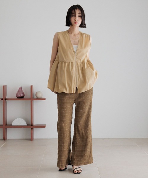 ミニシャーリングフレアパンツ 451869 LOWRYS FARM パンツ ミニシャーリングフレアパンツ 451869