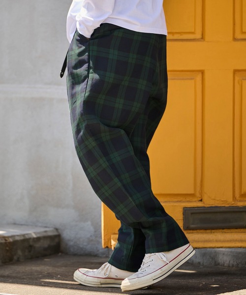 THEOREM ワイドパンツ パンツ mp13720- Routine Plaid Pattern Pants