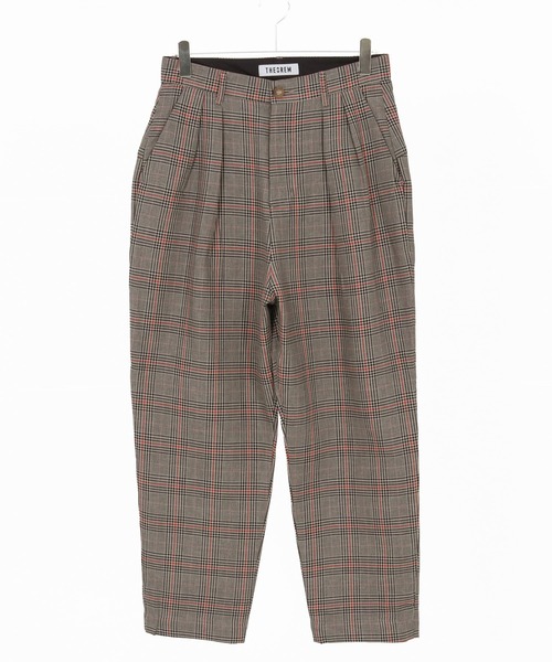 THEOREM ワイドパンツ パンツ mp13720- Routine Plaid Pattern Pants