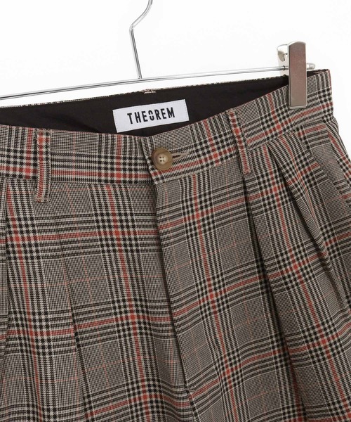 チェック柄 メンズパンツ THEOREM パンツ mp13720- Routine Plaid Pattern Pants チェック柄