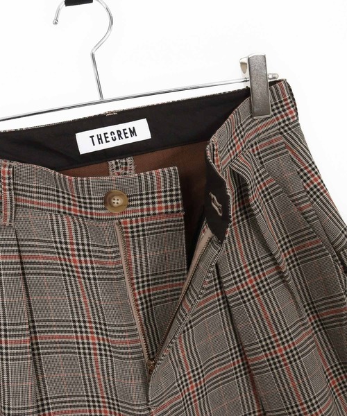 THEOREM パンツ mp13720- Routine Plaid Pattern Pants チェック柄