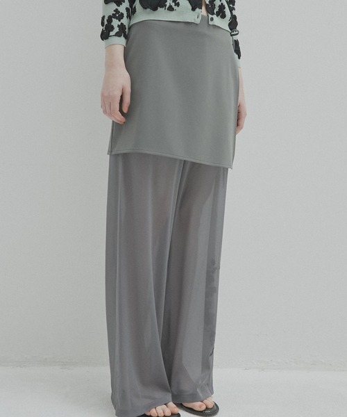 LE CIEL BLEU - 雨☔️ LE CIEL BLEU パンツ BLEU/ルシェルブルー Sheer Relax Pant w