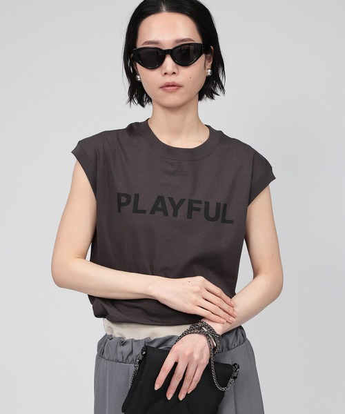 タンクトップ ノースリーブ PLAYFUL ノースリTEE レディース