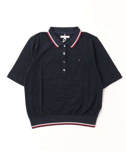「 」 半袖ポロシャツ X-SMALL ネイビー レディース