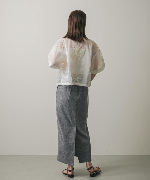 SENSE OF PLACE by URBAN RESEARCH スカート ツイードジップアイライン