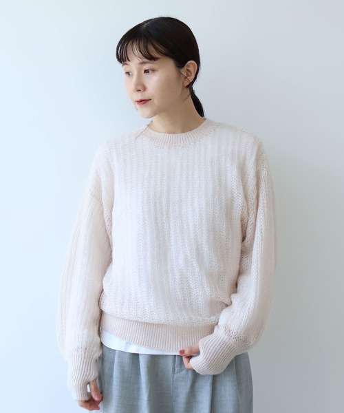 yuni ニット セーター ウール/mohair/ナイロン loose プルオーバー