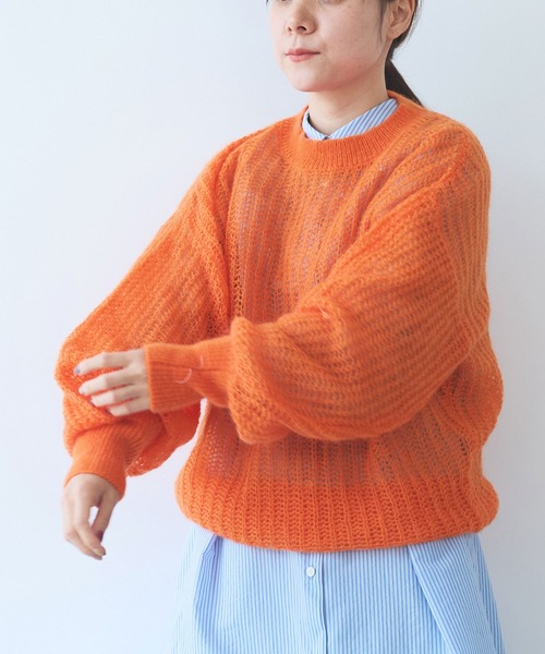 yuni ニット セーター ウール/mohair/ナイロン loose プルオーバー
