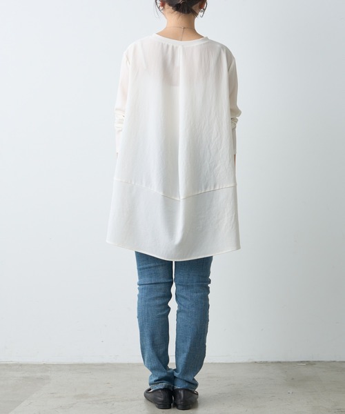 新品　ビアズリー ホワイト 長袖 トップス サイズ0 BEARDSLEY 「BEARDSLEY」 長袖カットソー FREE ブラック