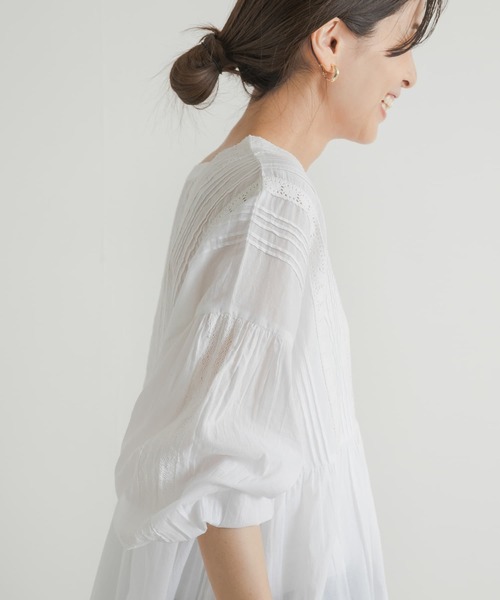 「URBAN RESEARCH DOORS」 7分袖チュニック MEDIUM オフホワイト レディース