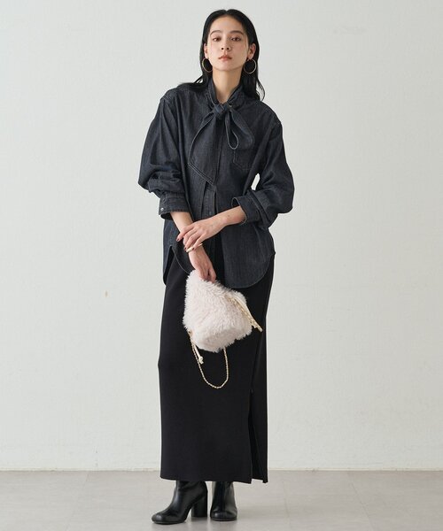 Loungedress　２wayブラウス Loungedress ブラウス シャツ 「気映え/二の腕カバー」フリル