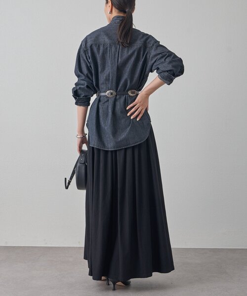 Loungedress ブラウス シャツ 「20周年限定」デニムボウタイブラウス