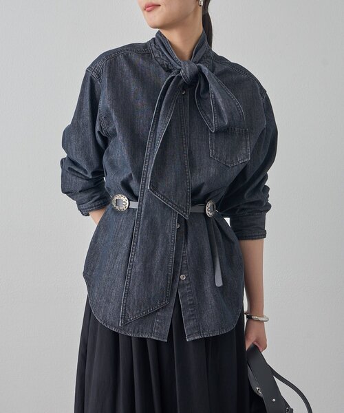 Loungedress（ラウンジドレス） ブラウス シャツ デニムボウタイ
