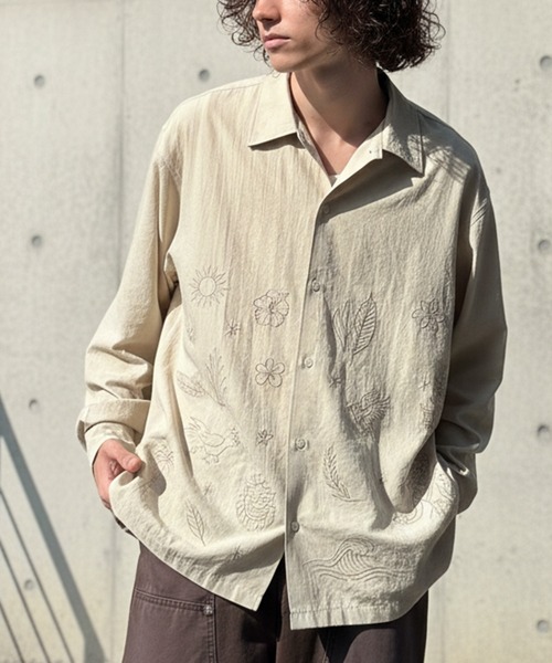 40s 50s 刺繍入り VINTAGE シャツ 40s 40年代 50s 50年代 花柄 │ヴィテージ古着屋Feeet 通販 名古屋